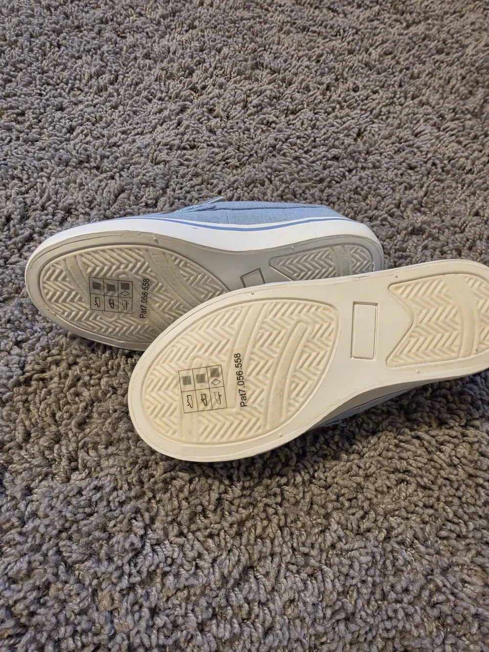 Janie and Jack Light Blue Canvas Slip-On Moccasins